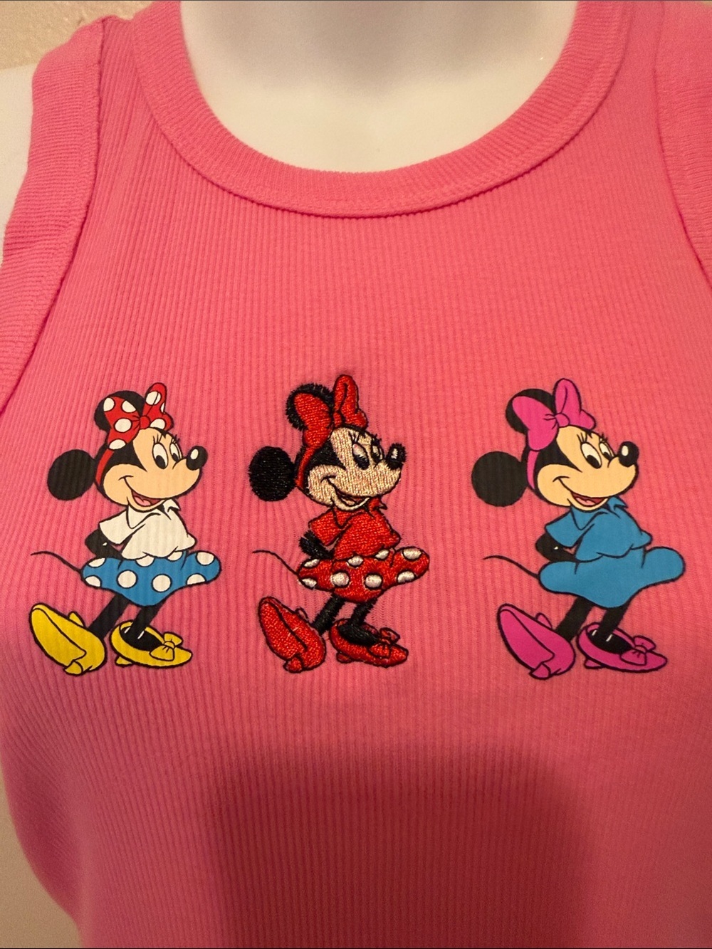 Pink Minnie Mouse Graphic Tank Top
